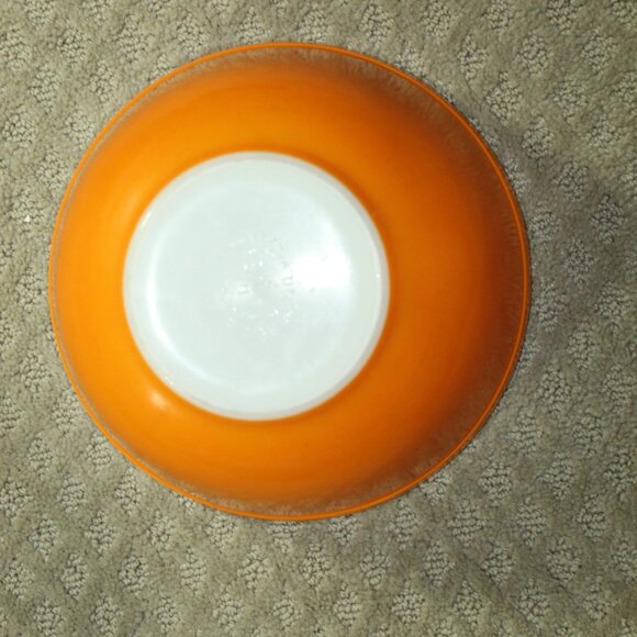 Vintage Pyrex Set Of 4 Mixing Bowls 401 - 404 Citrus Orange Yellow Green Brown - Picture 7 of 12